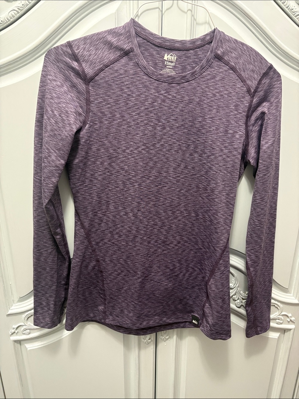 REI Purple Heather Long Sleeve Performance Top